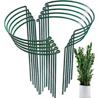 Linghhang - 10 Pcs Garden Plant Support Stakes, Half Round Garden Plant Support for Tomato, Peony, Hydrangea, Vine, Climbing Plants Flower Indoor