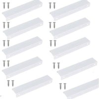 10 Pcs Invisible Kitchen Handles 150mm, Invisible Kitchen Cabinet Handles, White Handles for Furniture, Ideal with a Clean and Modern Style, for