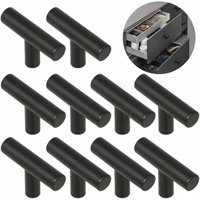 10 Pieces t Alloy Easy Brushed Handle Cabinet Door Handles Single Hole Furniture Durable Solid Alloy, for Drawers, Cabinets, Closet, Shoe Cabinets,
