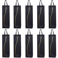 10 sacs à bouteilles sacs à cadeaux pour vin, prosecco et champagne 40 x 12 x 9 cm - silhouette