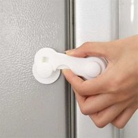 10 x Child Safety Locks: Baby Proof Cabinet Door Lock, Fridge Drawer Lock, Window Lock, No Drilling - White