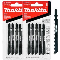 10 X Makita D-34877 Jig Saw Blades - Fast & Straight Cuts For Soft Wood Pvc 10 X Makita D-34877 Jig Saw Blades - Fast & Straight Cuts For Soft Wood Pvc