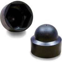 100 pieces, M8 screw and nut cover, 13mm wrench size, black plastic