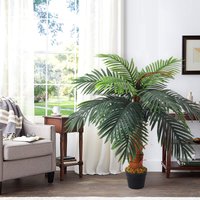 Livingandhome - 100CM Palm Tree Artificial Faux Green Plant