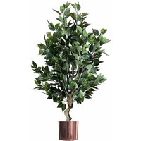 100cm Premium Artificial Ficus Twist Tree Copper Planter