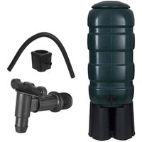 100L Slimline Garden Water Butt Set Including Tap with Stand and Filler Kit