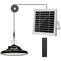 100Leds 1200LM Outdoor Solar Light, 3 Mode Solar Hanging Lamp, Adjustable Solar Panel, 4 Brightness with Remote Control, IP66 Waterproof led Lighting