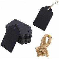 Cyslmuk - 100PCS Kraft Price Tags Labels 3x5CM Tag Store Labels Clothing Tags for Jewelry Garment Product,Black