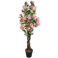 105cm Artificial Pink Rose Tree