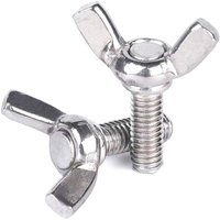 Sjqka - 10pcs M6 304 Stainless Steel Butterfly Screws (M6-1.0 x 35mm)