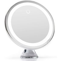 10x Magnifying LED Lighted Mirror with Strong Suction Cup, USB or Battery Powered - Makeup Mirror with Dimmable Natural Light for Bathrooms, Luna