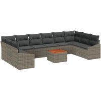 Garden Sofa Set 11 pcs Grey Vidaxl