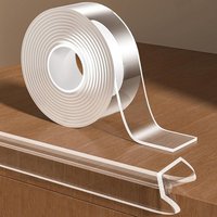 Groofoo - 1.18 in x 9.84 FT,Clear Edge Protector Strip Sharp Edge Wrap Cover Tape, Self Adhesive Protective Bumper Guards for Cabinet Door Desk Glass