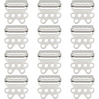 12 Alloy Sliding Buckle Tri Glide 6-Hole Sliders with Gears Strap Release Buckle for Corset Attachment