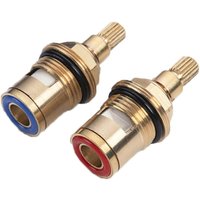 Odipie - 1/2-inch Ceramic Faucet Replacement Cartridge for Hot and Cold Ceramic Disc Faucet Head for Kitchen, Shower Room, Brass Water Replacement