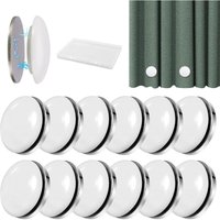 12 Pairs Shower Curtain Weights, Shower Curtain Magnets, Magnetic Curtain Weights, Curtain Magnets, for Shower Curtains (White)