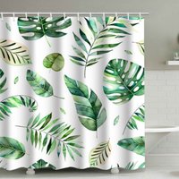 120 x 180 cm Waterproof Shower Curtain, Mildew Resistant Polyester Fabric, 3D Effect Bath Curtain with Hooks, Bathroom Shower Curtain