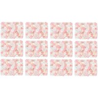 12PCS Artificial Flower Wall Fake Flower Wall Artificial Rose diy Flower Wall Flower Wall Panel for Wedding Background Decorations Home Garden Party