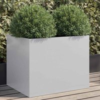 Planter Silver 62x47x46 cm Galvanised Steel Vidaxl
