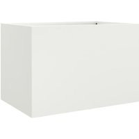 Planter White 62x47x46 cm Steel Vidaxl