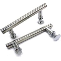145mm (14.5cm) Chrome abs Shower Door Handle, Hole to Hole(2 Pieces)