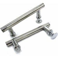 145mm (14.5cm) Hole to Hole Chrome abs Shower Door Handle(2 rooms)