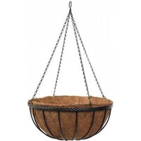 Smart Garden - 35cm 14 Inch Metal Saxon Metal Hanging Basket Black Planter Liner