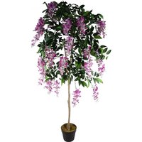 Leaf - 150cm Artificial Light Pink Purple Wisteria Tree