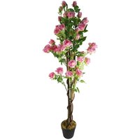 Leaf - 150cm Artificial Pink Rose Tree