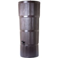 150L Woodgrain Effect Polybutt Water Butt - Oak Brown