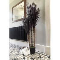 Leaf - 155cm Artificial Yukka Tree Plant Spiky Tree uv Resistant Red / Brown