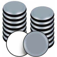 16 Pieces 50mm Teflon Pads for Furniture Adhesive Round Gliders for Chair Sofa Table Armchair