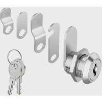 16mm Cylinder Security Lock for Mailbox with 5 Different Lock Plates and 2 Keys, Cabinet Cam Lock, Locker