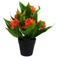 18cm Artificial Freesia Plant Orange Flowering