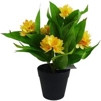 18cm Artificial Freesia Plant Yellow Flowering