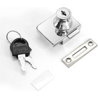 Ikodm - 1pc 407 Single Glass Lock Zinc Alloy Cabinet Door Lock Cylinder Furniture Hardware