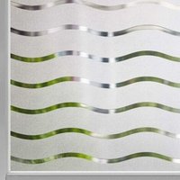 1pc Frosted Window Film 60x200CM, Anti-UV Static Window Film, Non-Adhesive Decorative Window Sticker, Wavy Pattern Window Film for Home, Office, and