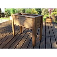 1Pc Medium Wiltshire (Raised) Trough Set - Redwood - L41 x W83 x H72 cm - Minimal Assembly Required