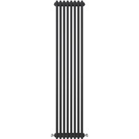 Acezanble - Vertical Traditional Cast Iron Style Radiator 1800x380mm 2 Column Black
