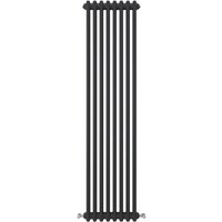 Acezanble - Vertical Traditional Cast Iron Style Radiator 1500x380mm 3 Column Black