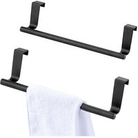 2 Kitchen Towel Holders, Towel Rack, Stainless Steel Hanging Rail for Kitchen and Bathroom, Bathroom Towel Holder Without Drilling, Towel Holder