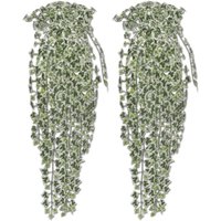 2 pcs Artificial Ivy Bush 90 cm Variegated Vidaxl
