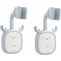 2 PCS Shower Head Holder, Upgrade Universal 360 Degree Adjustable Rotatable Shower Head Bracket,Removable No-Punching Handheld Showerhead & Wall