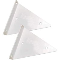 Serbia - 2 Pièces (8x10cm/3.1x3.9in,white) Support D'étagère en Triangle en Métal Flottant,Equerre Etagere Mural Aveugles Dissimulés,Chambre à