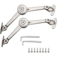 2 Pieces Adjustable Lift Support Hinge, Zinc Alloy Lid Support Hinges, Cabinet Door