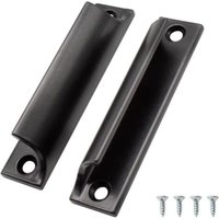 2 Pieces Sliding Door Handle 90mm Black, Aluminum Furniture Handle, Kitchen Furniture Handle, Available for Balcony Doors, Sliding Doors, Drawers