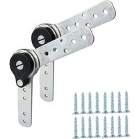 2 x Furniture Adjustable Angle Hinges with Automatic Reset Function, Sturdy Hinge Angle Adjustment, Adjusts Sofa/Bed/Wardrobe/Recliner 90 to 180