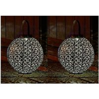 2 x Smart Garden Damasque Lantern Silhouette Solar Light Garden LED 1080910