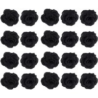20 Pcs Black Rose Artificial Silk Flower Party Wedding House Office Garden Decor DIY
