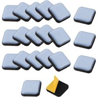 20 PCS Self-Adhesive Furniture Glides Teflon Pads for Furniture Square Teflon Chair Pads 25 mm Glides for Chair, Sofa, Office, Table, Armchair
